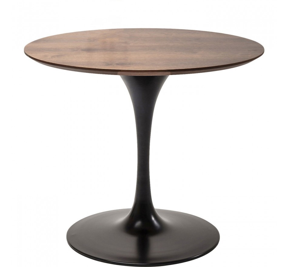 Table Invitation noyer & noir 90cm Kare Design