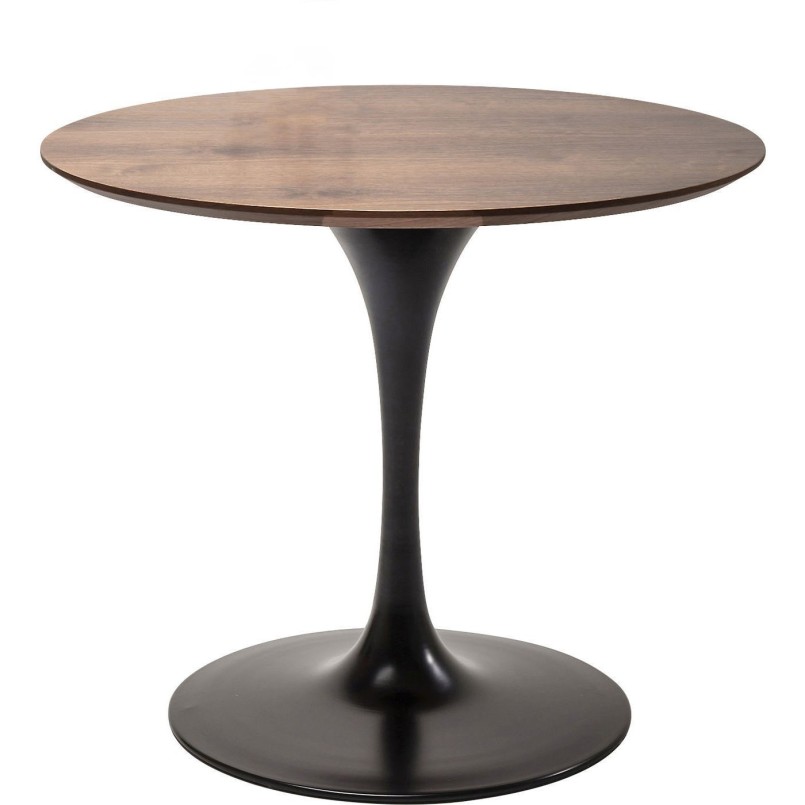 Table Invitation noyer & noir 90cm Kare Design