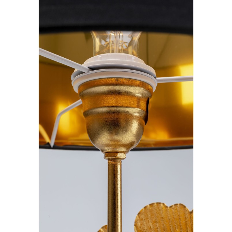 Lampe de table feuilles de ginkgo dorées Kare Design