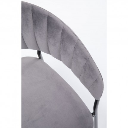 Chaise avec accoudoirs Belle grise Kare Design
