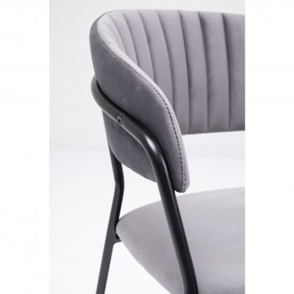 Chaise avec accoudoirs Belle grise Kare Design