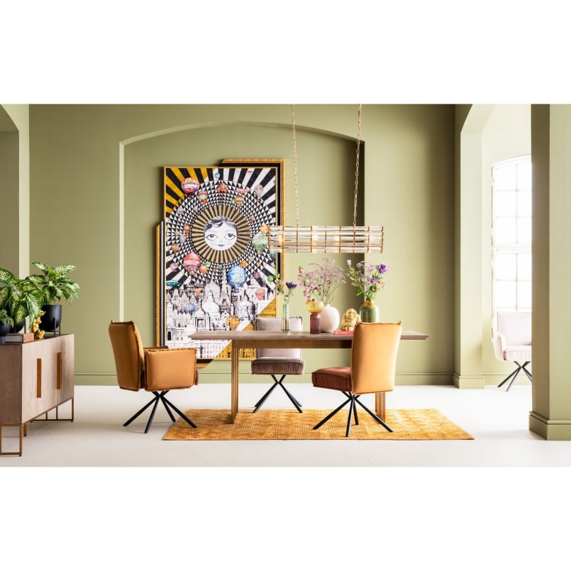 Chaise a./acc. Chelsea marron