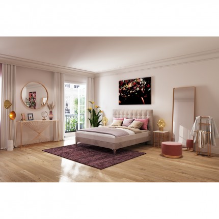 Miroir Curve rond laiton 100cm Kare Design