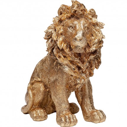 Déco Lion doré assis 42cm Kare Design