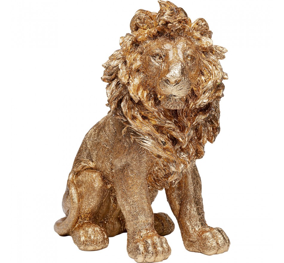 Déco Lion doré assis 42cm Kare Design