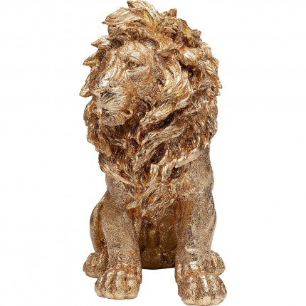 Déco Lion doré assis 42cm Kare Design