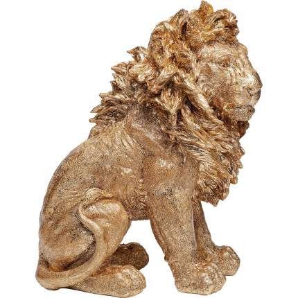 Déco Lion doré assis 42cm Kare Design