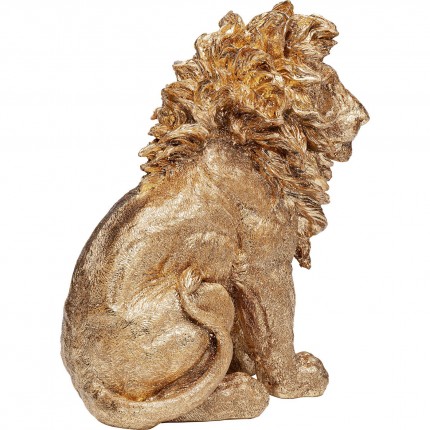 Déco Lion doré assis 42cm Kare Design