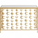 Console lunes dorées 107x76cm Kare Design