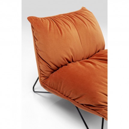 Fauteuil Port Pino velours orange Kare Design