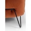 Fauteuil Port Pino velours orange Kare Design