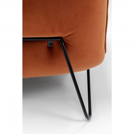 Fauteuil Port Pino velours orange Kare Design
