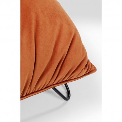 Fauteuil Port Pino velours orange Kare Design