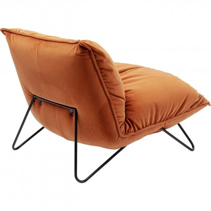 Fauteuil Port Pino velours orange Kare Design