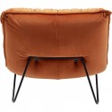 Fauteuil Port Pino velours orange Kare Design