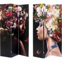 Paravent femmes fleurs noir Kare Design