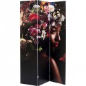 Paravent femmes fleurs noir Kare Design