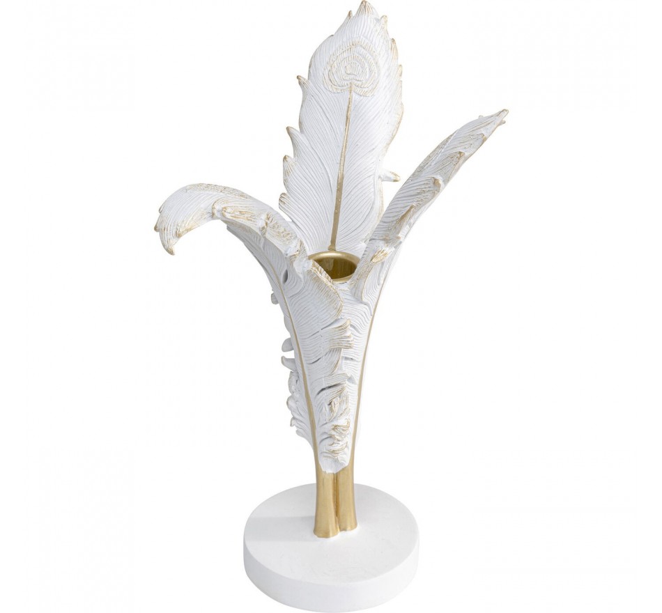 Bougeoir plumes blanches Kare Design