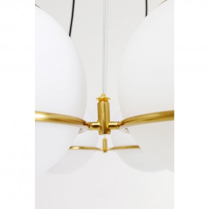 Suspension globes blancs et dorés Kare Design