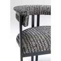 Chaise avec accoudoirs Paris grise et noire Kare Design