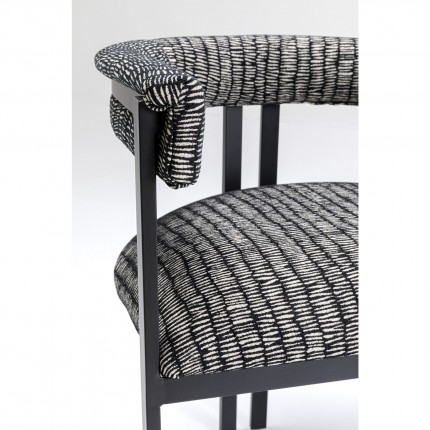 Chaise avec accoudoirs Paris noire Kare Design