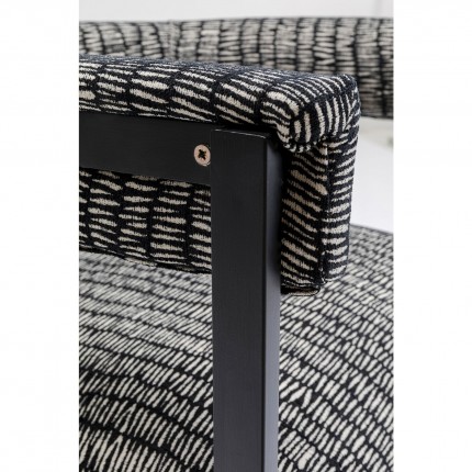 Chaise avec accoudoirs Paris noire Kare Design