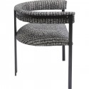 Chaise avec accoudoirs Paris grise et noire Kare Design