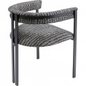 Chaise avec accoudoirs Paris grise et noire Kare Design