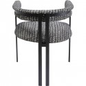 Chaise avec accoudoirs Paris grise et noire Kare Design