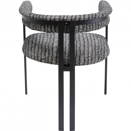 Chaise avec accoudoirs Paris noire Kare Design