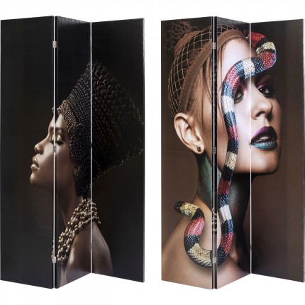 Paravent femmes serpent 120x180cm Kare Design