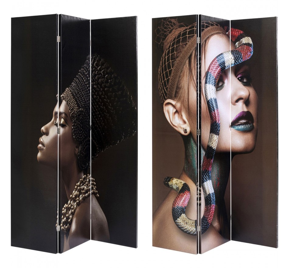 Paravent femmes serpent 120x180cm Kare Design
