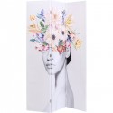 Paravent femmes fleurs blanc Kare Design