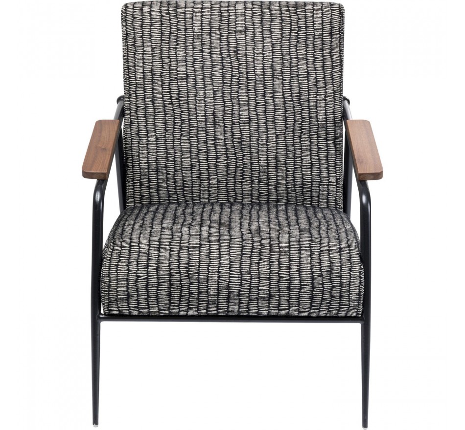 Fauteuil Remo noir et blanc Kare Design