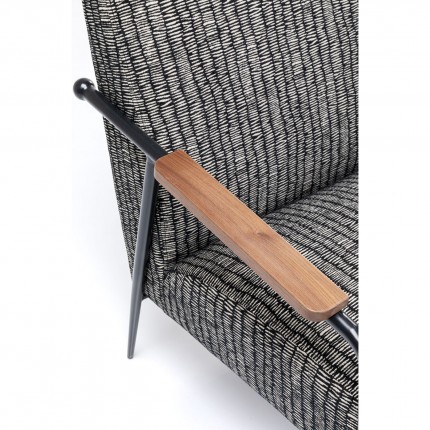 Fauteuil Remo noir et blanc Kare Design