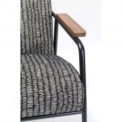 Fauteuil Remo noir et blanc Kare Design