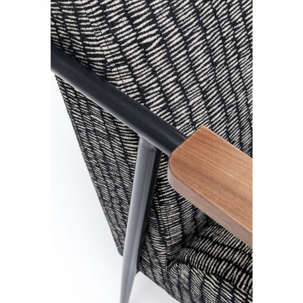Fauteuil Remo noir et blanc Kare Design