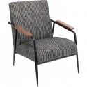 Fauteuil Remo noir et blanc Kare Design