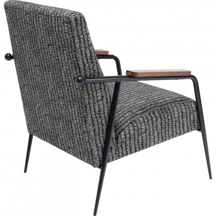 Fauteuil Remo noir et blanc Kare Design