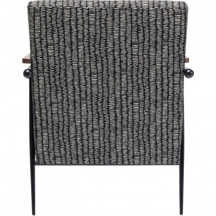 Fauteuil Remo noir et blanc Kare Design