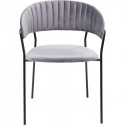 Chaise avec accoudoirs Belle grise Kare Design