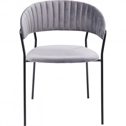 Chaise avec accoudoirs Belle grise Kare Design Chaise avec accoudoirs Belle grise Kare Design