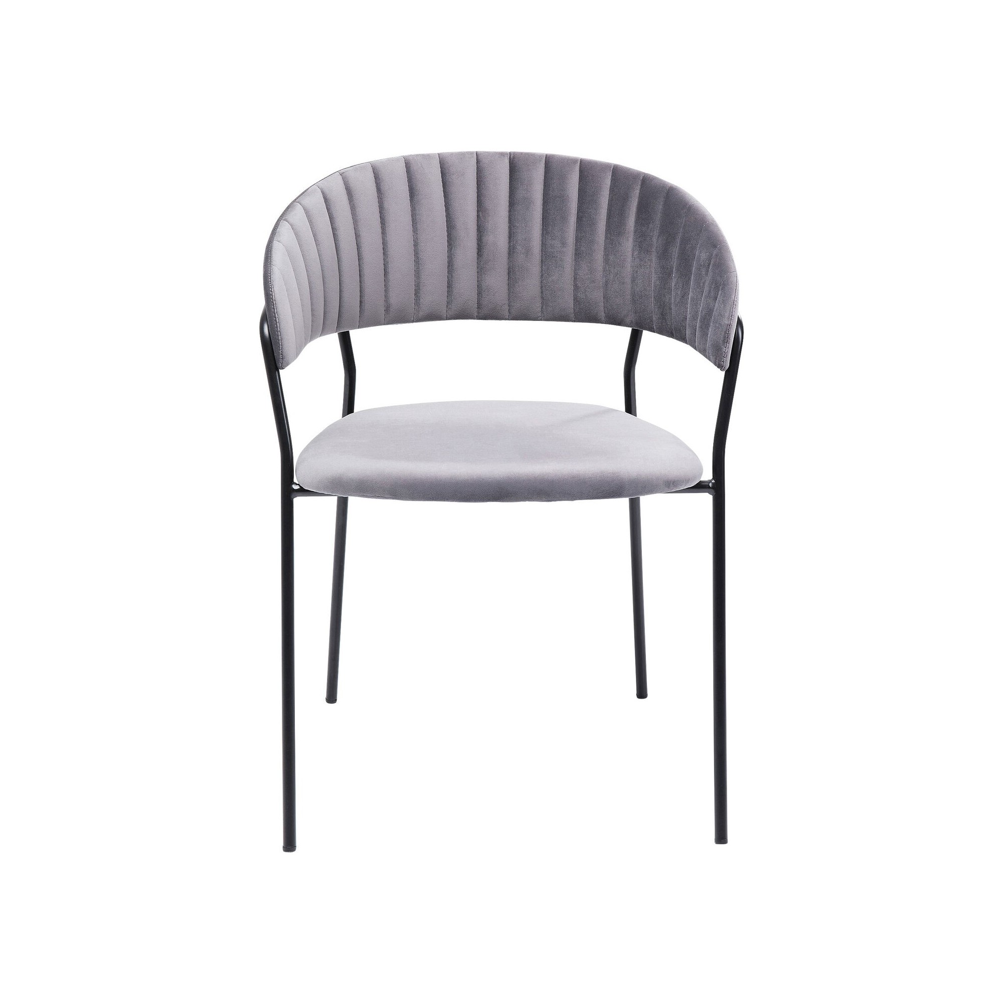 Chaise avec accoudoirs Belle grise Kare Design