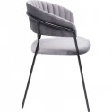Chaise avec accoudoirs Belle grise Kare Design