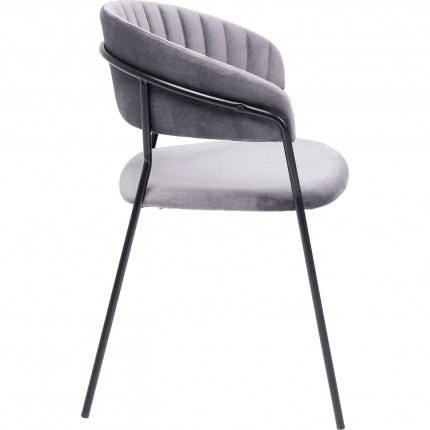 Chaise avec accoudoirs Belle grise Kare Design
