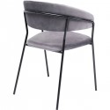 Chaise avec accoudoirs Belle grise Kare Design