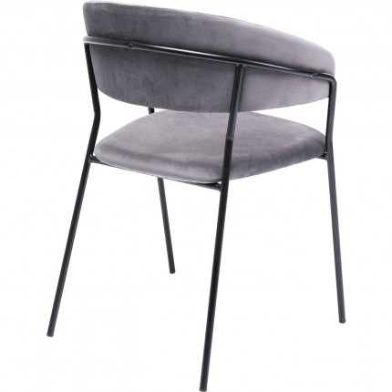 Chaise avec accoudoirs Belle grise Kare Design
