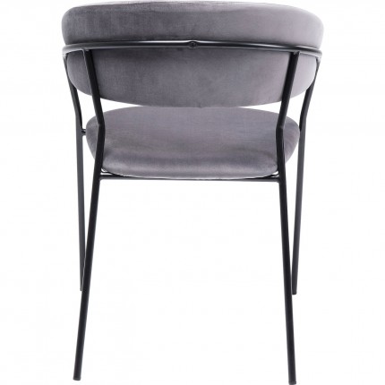 Chaise avec accoudoirs Belle grise Kare Design