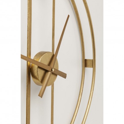 Horloge murale Clip dorée Kare Design