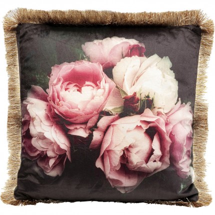 Coussin à franges Pivoines Kare Design